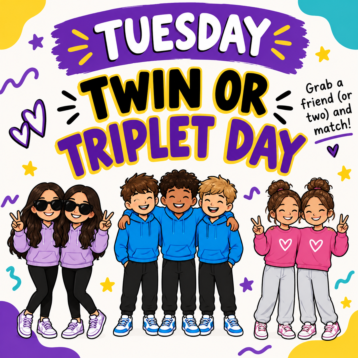 twin or triplet day